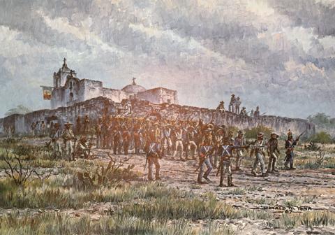 1967 painting depicting the last moments of the Goliad prisoners