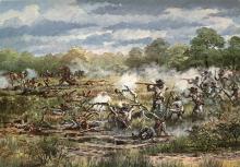 1967 painting depicting the Battle of the Neches
