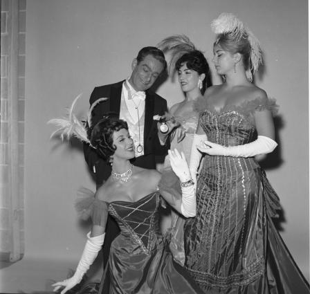 Ralph Herbert, Helen Guile, Joyce Harvey, Diane Barri in Rosalinda at Casa Manana in 1960