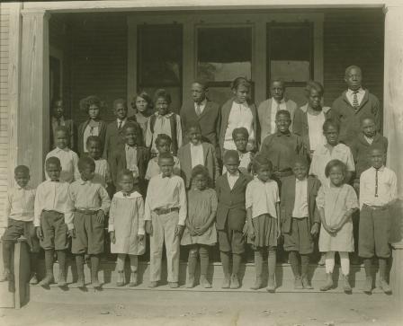 African American students at school in Breckenridge, Texas
