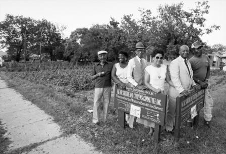 Members of the Near Southeast Citizens Committee Inc. at community garden
