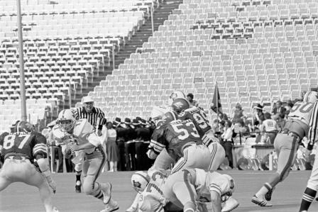 UTA football game action against North Texas State University