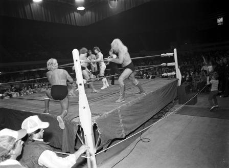 Wrestling at Will Rogers Coliseum; Kerry and David Von Erich