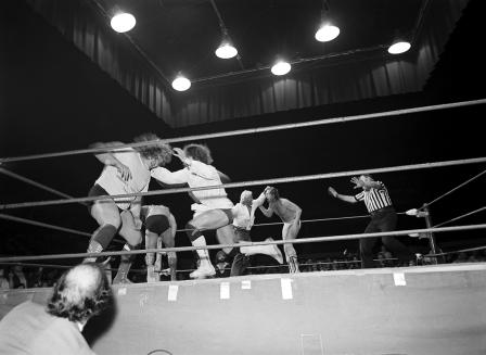 Wrestling at Will Rogers Coliseum; Kevin and David Von Erich