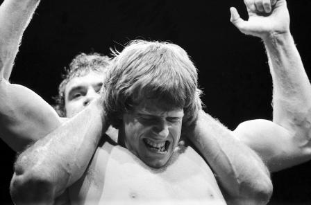 Wrestling at Will Rogers Coliseum; Mike Von Erich and Rick Rude