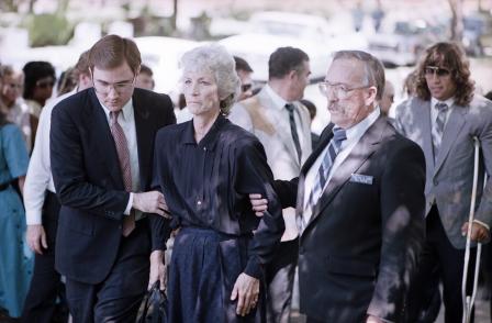 Doris Adkisson at Mike Von Erich's funeral