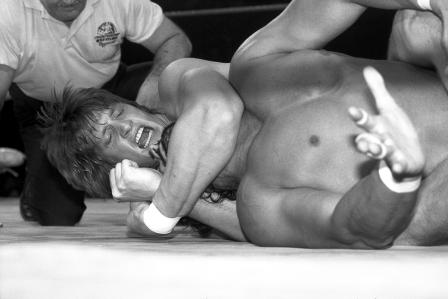 Wrestling at Will Rogers Coliseum; Al Perez and Kevin Von Erich