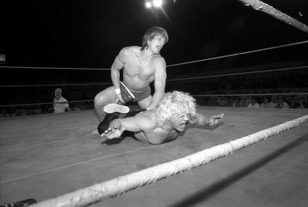 Wrestling at Will Rogers Coliseum; Kevin Von Erich and Buddy Roberts
