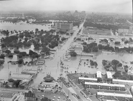  Fort Worth flood of 1949 showing 7th Street under water