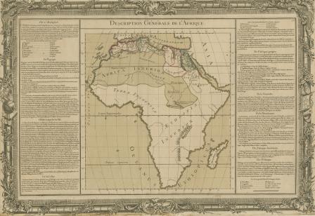 Map of Africa with surrounding text