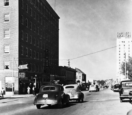 Street view of downtown Wichita Falls, Texas 