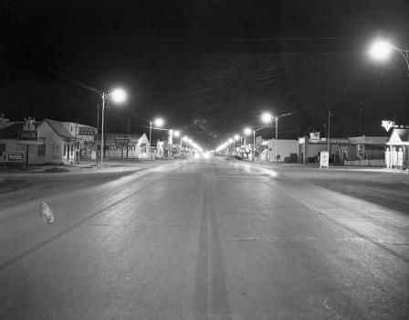 Night view of downtown Grand Prairie, Texas
