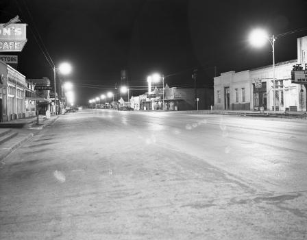 Night view of downtown Grand Prairie, Texas
