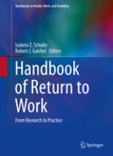 Handbook of Return to Work book cover