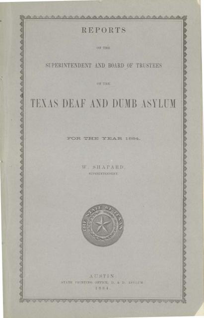 Twenty-eight annual report of the Texas Deaf and Dumb Asylum, 1884