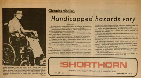 The Shorthorn: Handicapped hazards vary