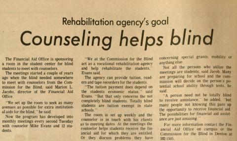counseling helps blind
