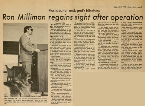 Ron Milliman regains sight after operation