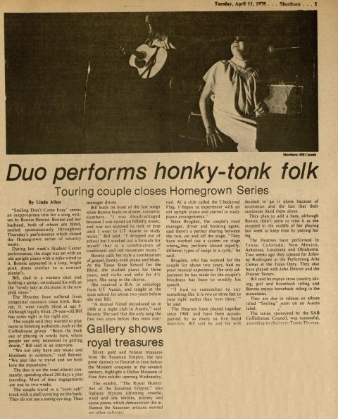 Duo performs honky- tonk folk