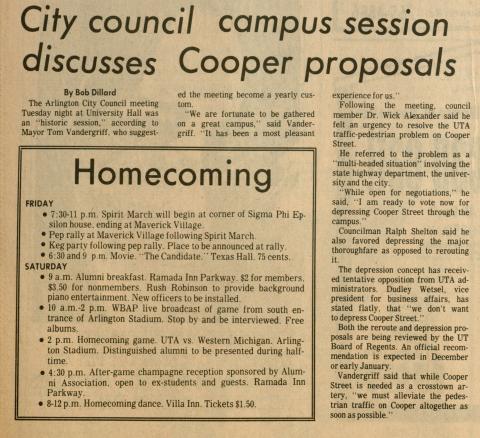 The Shorthorn: City council campus session discusses Cooper proposals 