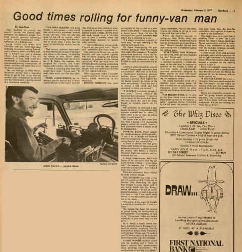 The Shorthorn: Good times rolling for funny-van man