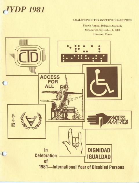 The Coalition of Texans with Disabilities fourth annual delegate assembly in celebration of 1981- international year of disabled