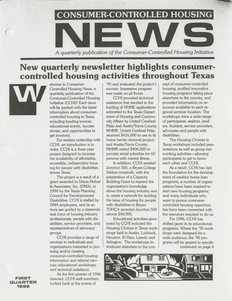 Consumer-Controlled Housing Initiative newsletter