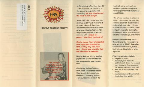 Helping Restore Ability informational pamphlet 