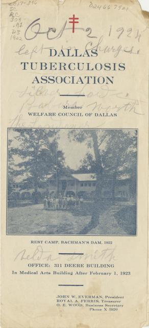 Dallas Tuberculous Association pamphlet
