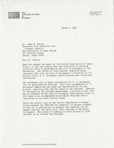 Letter from Nedderman to James Duncan