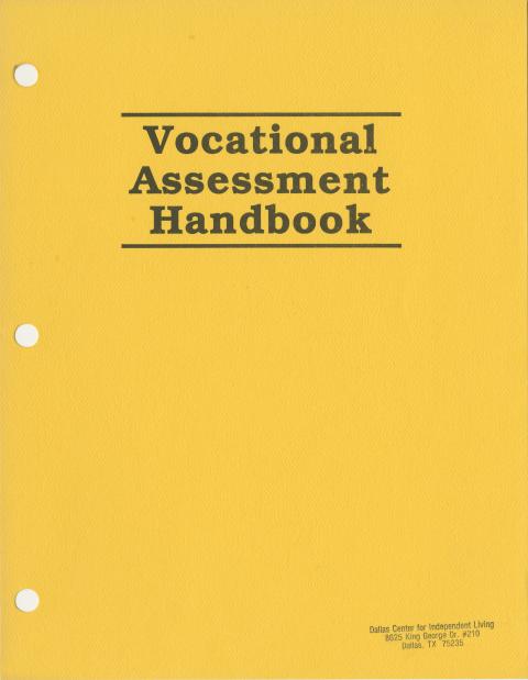 Vocational assessment handbook - providing resources for those involved in the vocational assessment process