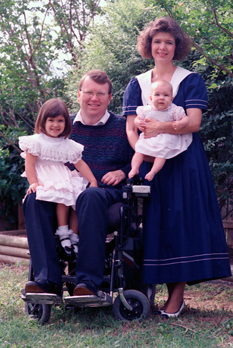 Rev. Robert Sorrels with family, wife Barbara, 4-month-old Ashley and 3-year-old Krista