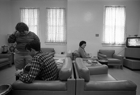 Clients in the Wichita Falls State Hospital facility for the mentally ill