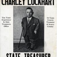 Campaign poster for Charley Lockhart for Texas State Treasurer