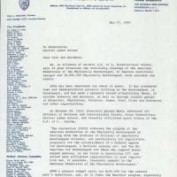 Letter from A.J. Hayes, International President, International Association of Machinists