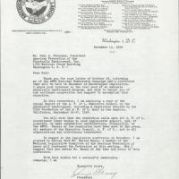 Thank you letter from George Meany, President of the American Federation of Labor