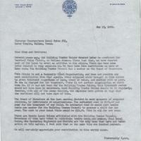 Letter written by L. E. Dilley of the Building Trades Council