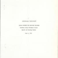 1961 Annual Report for the Dallas Society for Crippled Children, Cerebral Palsy Treatment Center, Speech and Hearing Center