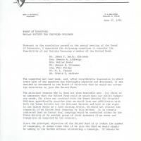 Committee report and recommendation to the Board of Directors of the Dallas Society for Crippled Children
