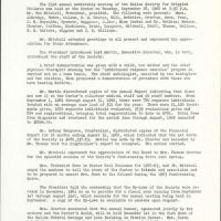 first page of minutes of annual membership meeting