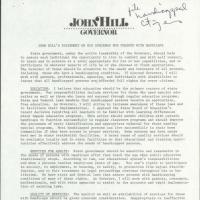 John Hill Campaign Office document