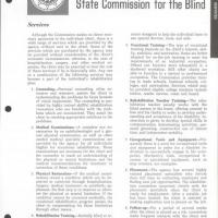 first page of State Commission for the Blind brochure