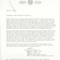 Letter from Robert S. Tate to members of the Texas Legislature