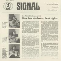 Articles in the Signal (Wolume 3, Number 1), dated Winter, 1978