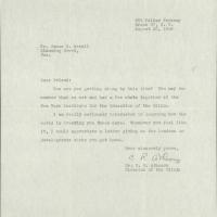 Letter from Dr. C. R. Athearn to James C. Sewell