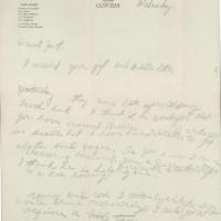letter where Mr. Sewell thanks Janet about writing to him in Braille