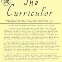 The Curriculor, a publication of the Texas Council of Community MHMR Centers, Inc., July 1980