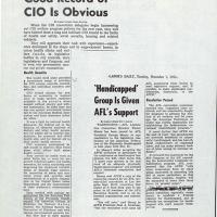 Article is largely a summary of an article published in the December 4, 1954 issue of Labor's Daily