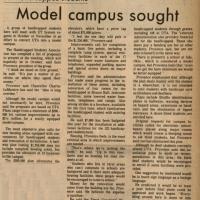 The Shorthorn: Model Campus Sought