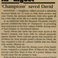 The Shorthorn: ‘Champions’ saved David
